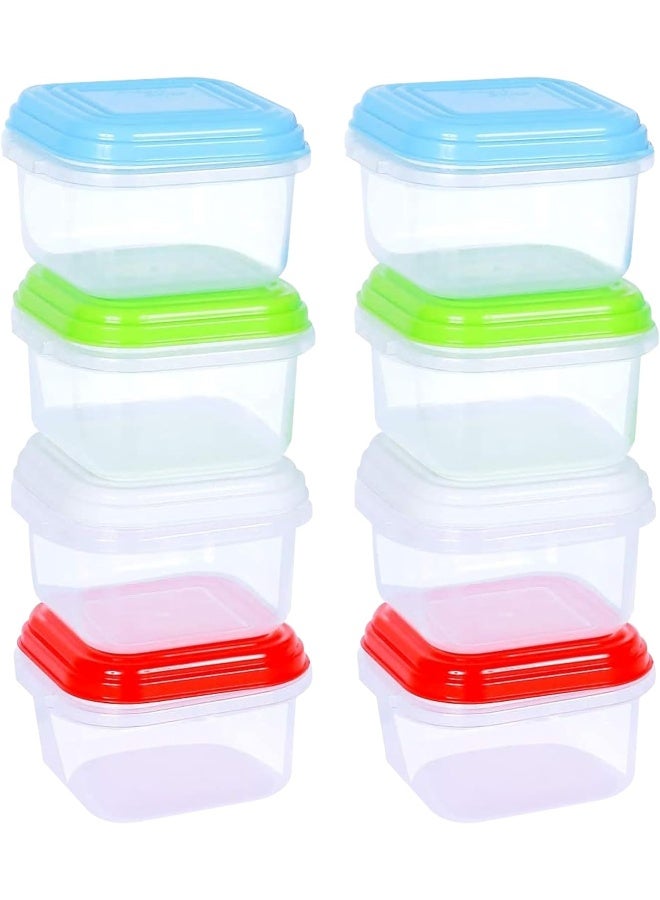 ARSUK Baby Food Storage Containers 120ml - Reusable Small Freezer Jars with Leak Proof Lids - Travel Friendly Baby Weaning Snack Pots - Dishwasher, Freezer & Microwave Safe, BPA Free (Pack of 8) - Image 1