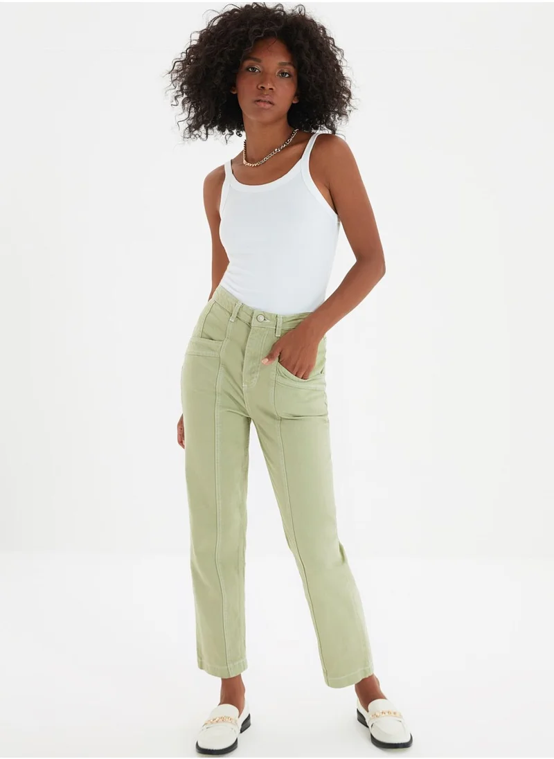 trendyol Seam Detail Mom Jeans