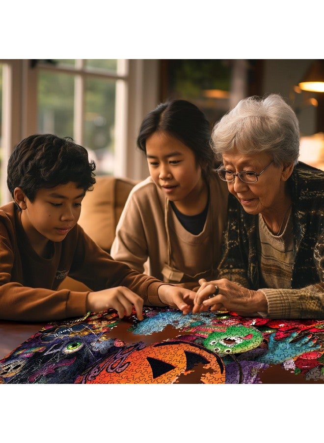 White Mountain Halloween Treats Halloween Puzzles 1000 Pieces Fun Jigsaw Puzzle for Fall and Autumn