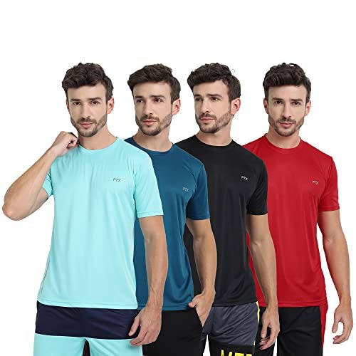FTX Mens Polyester Regular Fit T-Shirt Multicolor L - Image 1