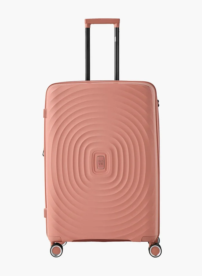 Wave Textured Hardcase Trolley Bag with Retractable Handle - 28 Inches Check-in Bag 28-L - Check-In