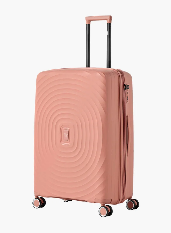 Wave Textured Hardcase Trolley Bag with Retractable Handle - 28 Inches Check-in Bag 28-L - Check-In