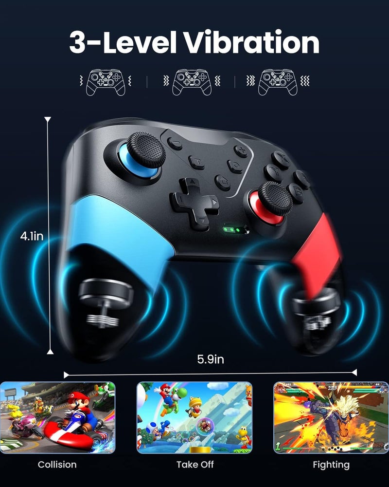 VOYEE Switch Controllers Compatible with Switch/Lite/OLED, Programming Wireless Pro Controller with Motion Control, Vibration, Wake-up, Turbo, Screenshot - Image 5