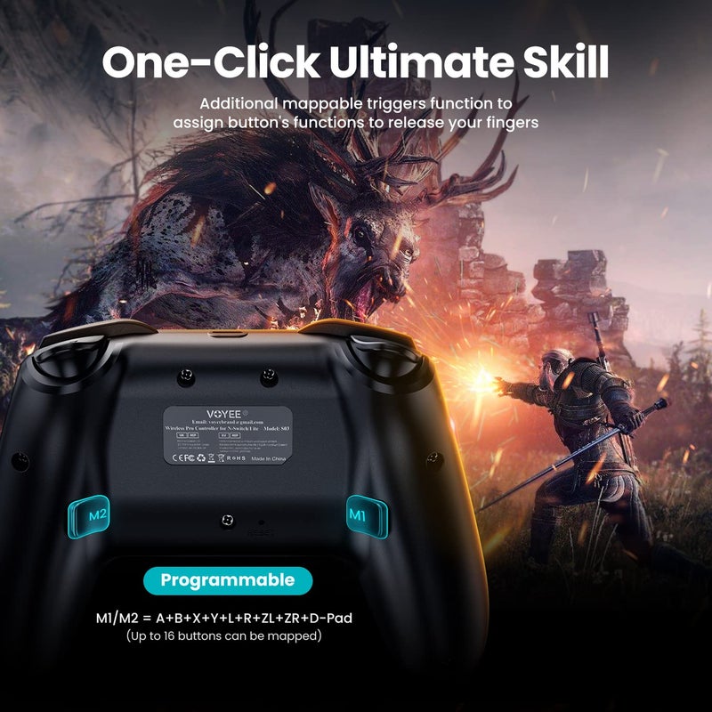 VOYEE Switch Controllers Compatible with Switch/Lite/OLED, Programming Wireless Pro Controller with Motion Control, Vibration, Wake-up, Turbo, Screenshot - Image 3