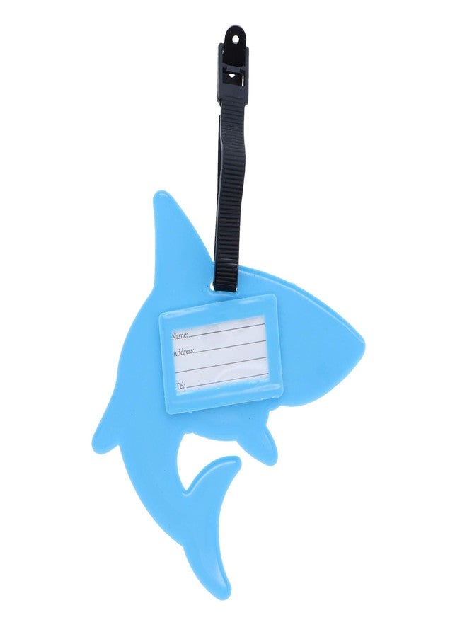 SandT Collection Animal Luggage Tags Cute Suitcase Labels (Set of 2) (Shark) - Image 3