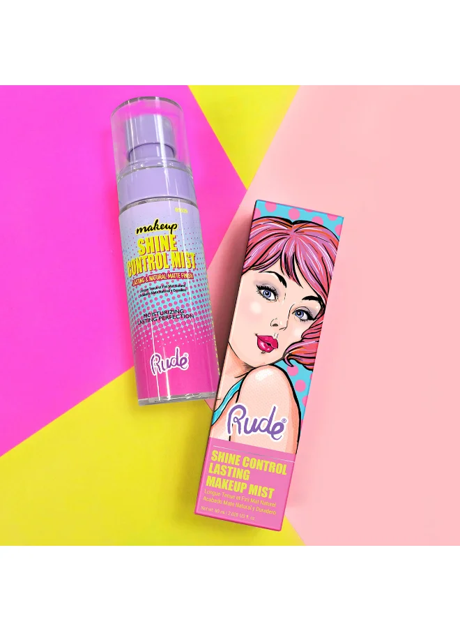 Rude Shine Control Lasting Makeup Mist