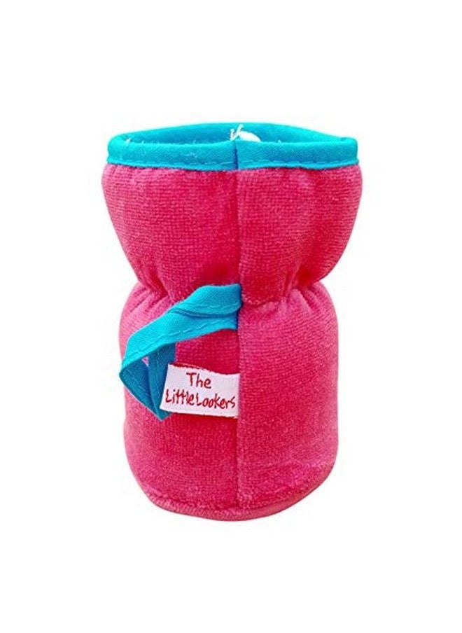 The Little Lookers Bottle Cover For Feeders Soft Plush Stretchable Baby Feeding Bottle Cover With Easy To Hold Strap (Pink & Blue Narrow Neck 60Ml 2Oz)  - Image 4