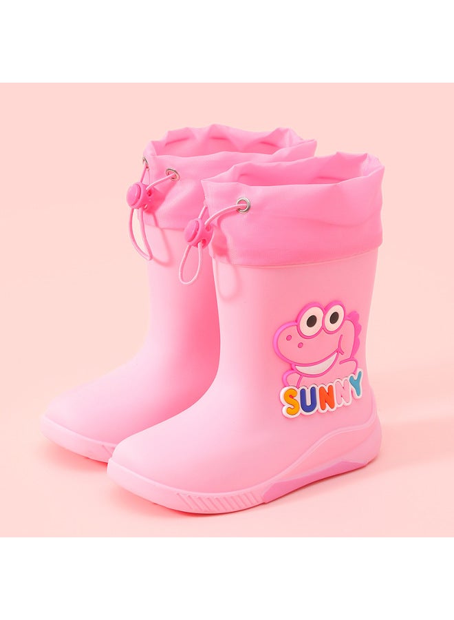 New Kindergarten Rain Boots Super Cute Cute Little Frog Suitable For Four Seasons Elastic Cotton Non-slip Small And Large Children
