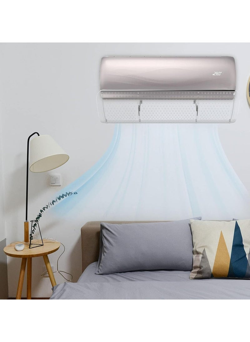 ARNOTEC Ultra Clear Universal AC Wind Deflector - No Tools Installation, Fits 60-90cm Wall Air Conditioners, Crystal Transparent Baffle with Adjustable Airflow & Dust Filter, Anti-Drip Design, Renters Friendly  - Image 2