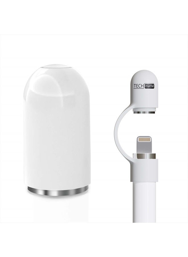 TechMatte Magnetic Replacement Cap Compatible with Apple Pencil 1st Generation (with Cap Holder) (Updated Version) - Image 1