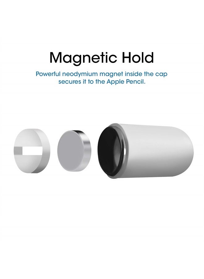 TechMatte Magnetic Replacement Cap Compatible with Apple Pencil 1st Generation (with Cap Holder) (Updated Version) - Image 2