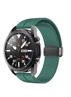 Generic 20mm Silicone Strap With Magnetic Folding Buckle For Amazfit GTS 4 Mini - Bip 3 - GTS 2 Mini- Amazfit GTS 2-Amazfit GTS 4 Green  - Image 4