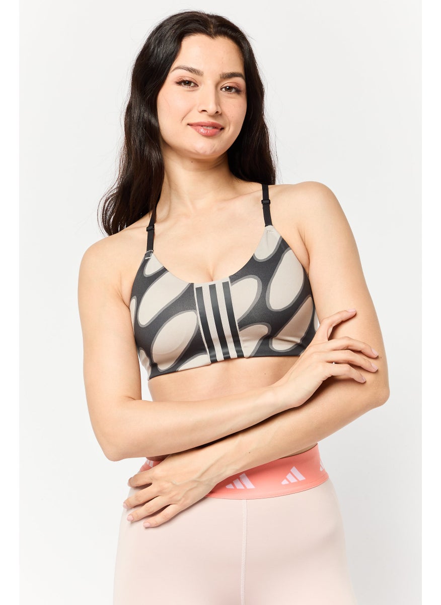 Adidas Women Lightly Padded Training Sports Bra, Multicolor  - Image 1