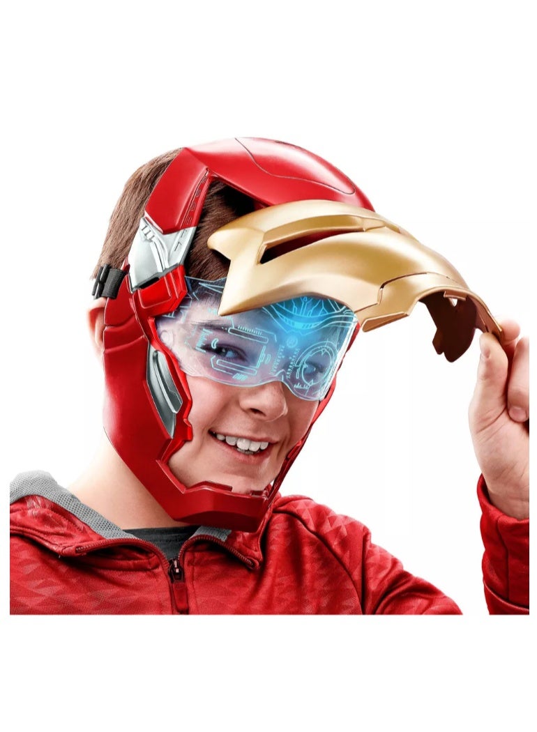 Hasbro Marvel قناع هاسبرو مارفل أفنجرز آيرون مان فليب إف إكس مع تأثيرات ضوئية، ذهبي وأحمر - Image 3