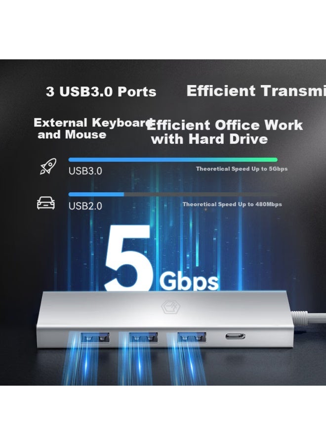 JD.com Jd Jz Type-c 5-in-1 Expansion Dock Usb-c Splitter To Hdmi Converter Pd100w Fast Charge 4k Adapter Apple Macbook Huawei Laptop Ipad - Image 4