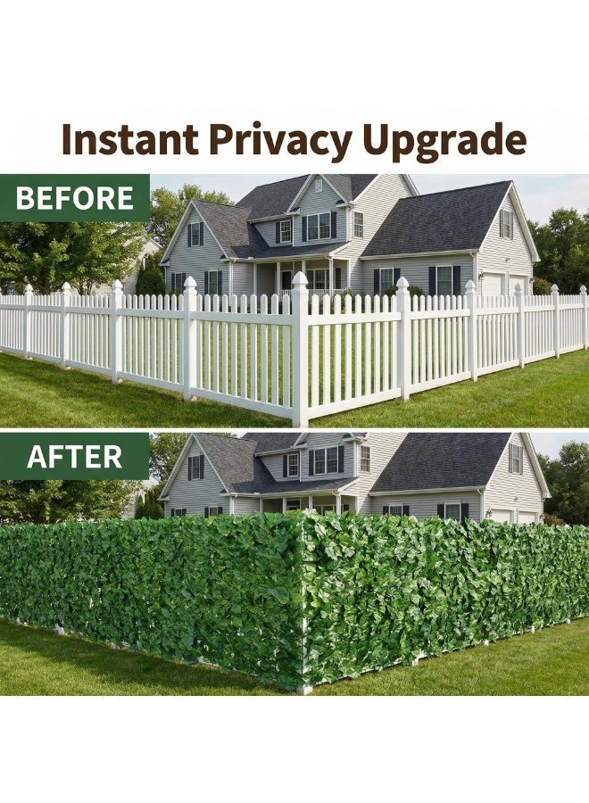 SKT Shiketro Artificial Ivy Privacy Fence Screen, 0.5x3m Faux Grape Leaf Hedge Fence Roll, UV-Resistant Privacy Screen for Outdoor Garden Patio Balcony Decor, No Maintenance Required - Image 4
