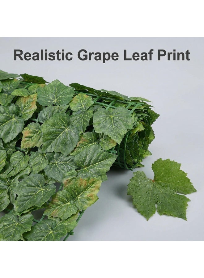SKT Shiketro Artificial Ivy Privacy Fence Screen, 0.5x3m Faux Grape Leaf Hedge Fence Roll, UV-Resistant Privacy Screen for Outdoor Garden Patio Balcony Decor, No Maintenance Required - Image 5