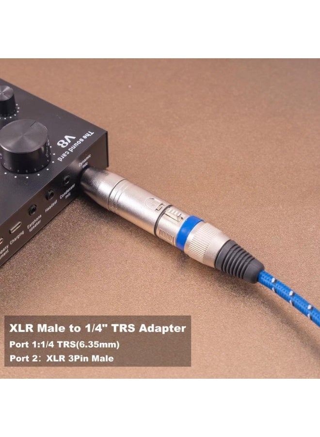 igeekwell 1/4" TRS to XLR Adapter 4 Pack, 2 Pack Male and Female to 6.35mm, Balanced Quarter Inch 6.35mm to XLR Male/Female Adapters for Mixers, Microphones, Amplifiers,4-PACK - Image 2