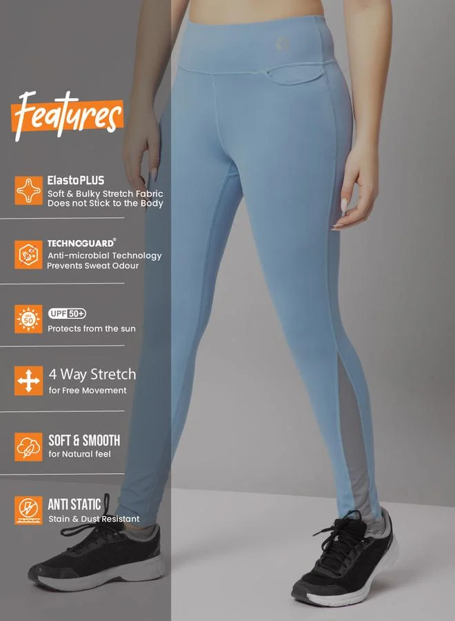 Technosport 4-Way Stretch Side Contrast Panel Active Tights