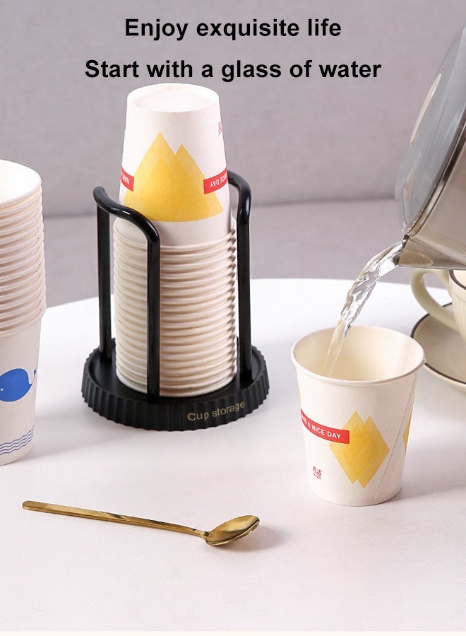 Paper Cup Holder Disposable Cup Holder Organizer Household and Coffee Shop Disposable Cup Storage Organizer Kitchenware Paper Cup Dispenser Mouthwash Rinsing Cup Holder Milk Tea Cup Rack for Coffee Milk Tea Shop Restaurant Office Bathroom - Image 5