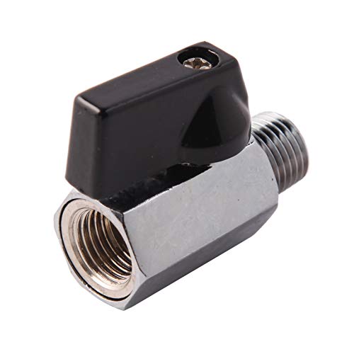 Metaland 3/8" Brass Mini Ball Valve NPT Female x Male Shut-Off Valve (Pack of 2) - Image 2