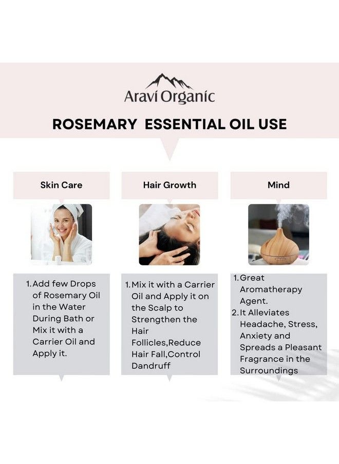Aravi Organic - Lavender And Rosemary Essential Oil Combo Pack (15 Ml + 15 Ml) 100% Pure Undiluted Natural Aromatherapy Therapeutic Grade For Healthy Skin Face And Hair Care - Image 1