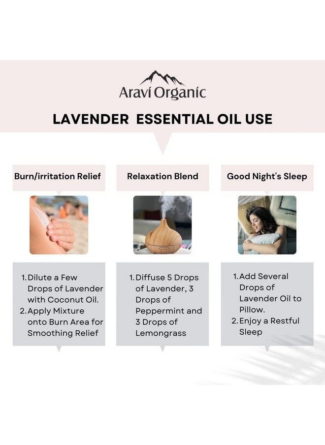 Aravi Organic - Lavender And Rosemary Essential Oil Combo Pack (15 Ml + 15 Ml) 100% Pure Undiluted Natural Aromatherapy Therapeutic Grade For Healthy Skin Face And Hair Care - Image 1