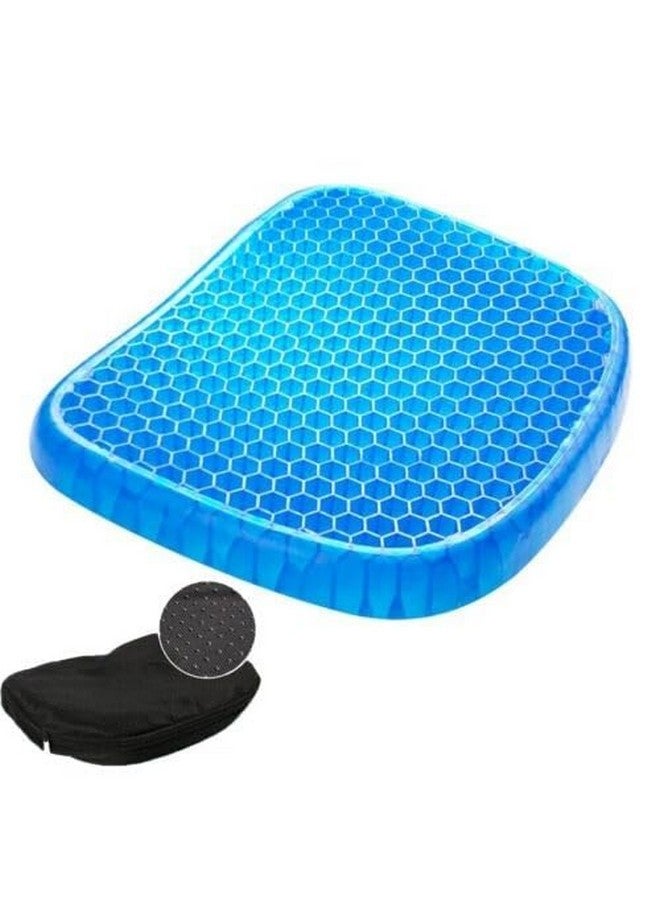 TRU TOYS Egg Gel Seat Cushion Ergonomic Breathable Design Pressure Relief Sitter Tailbone Pain Sciatica Pain Back Pain Silicon Seater Cushion Chair Pad with Non-Slip Cover for Home Office Car Wheelchair - Image 1