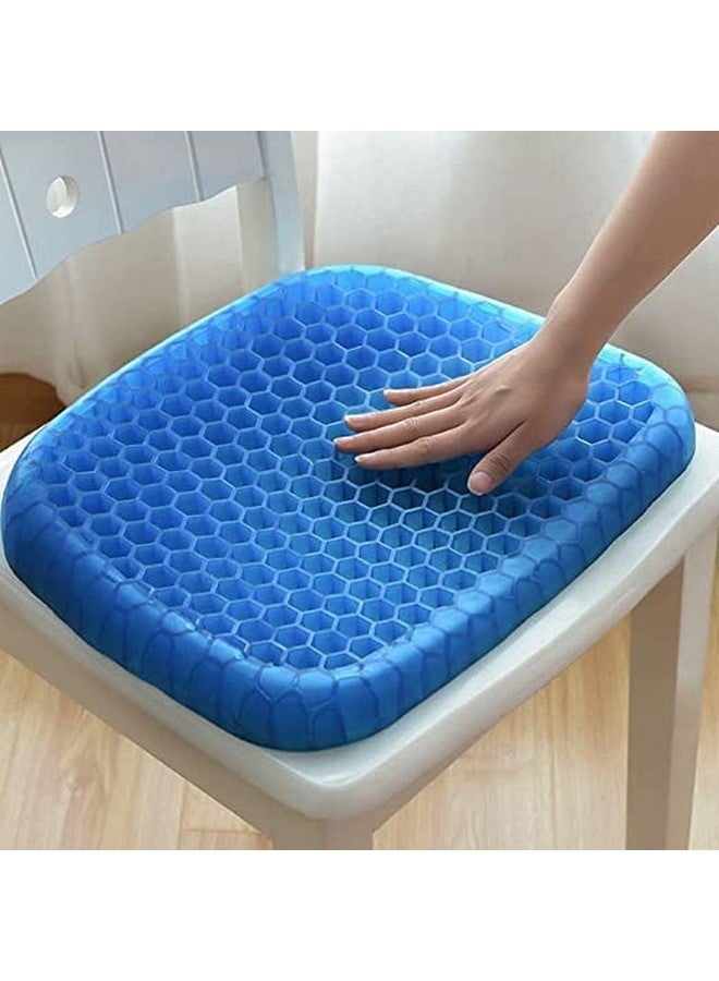 TRU TOYS Egg Gel Seat Cushion Ergonomic Breathable Design Pressure Relief Sitter Tailbone Pain Sciatica Pain Back Pain Silicon Seater Cushion Chair Pad with Non-Slip Cover for Home Office Car Wheelchair - Image 3
