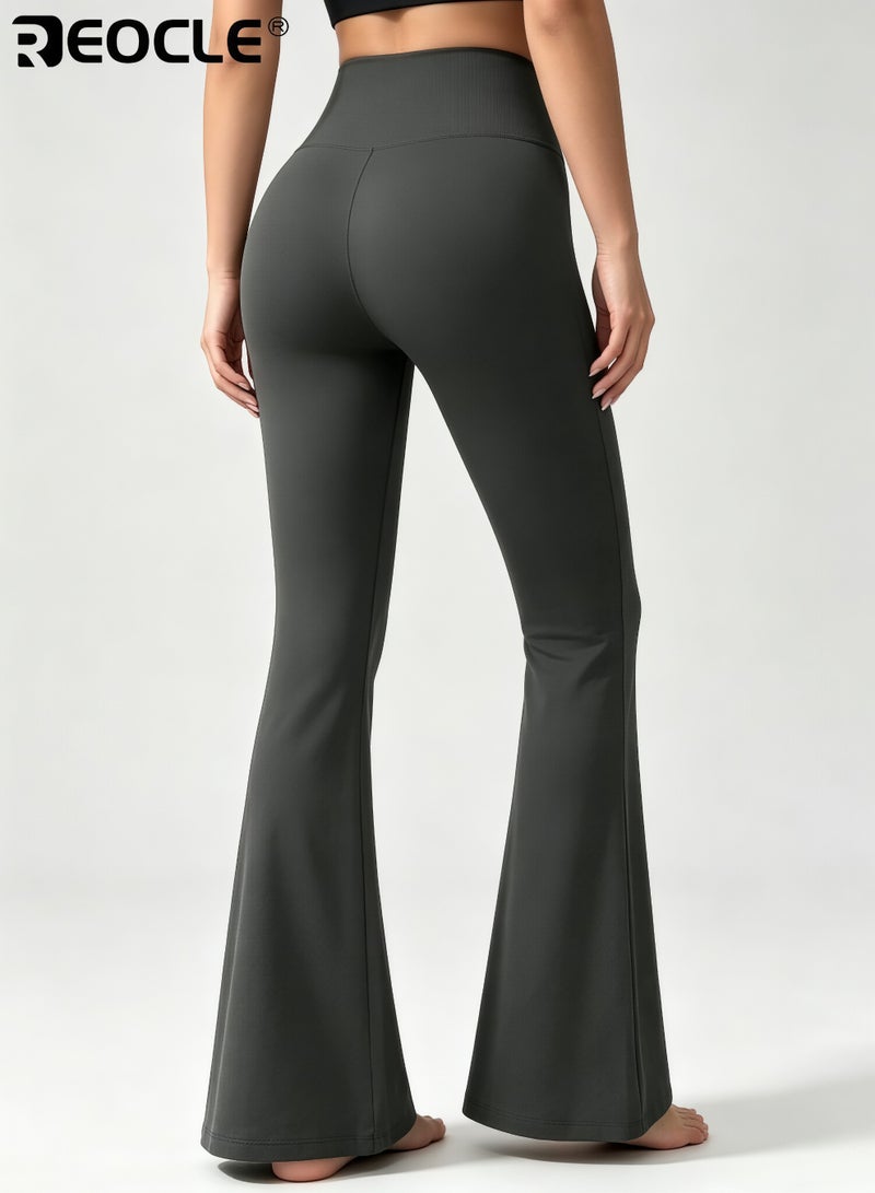 REOCLE Women's Bootcut Yoga Pants Tummy Control Long Leggings High Waisted Design Medium Stretch Fabric for Gym Workouts and Casual Activewear - Image 2