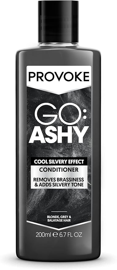 PROVOKE Go Ashy Conditioner 200ml Remove Brassiness Adds Silvery Tone to Hair Formulated with Triple Toning Technology Turn Warm Brassy Hair to Cool Ashy - Image 1