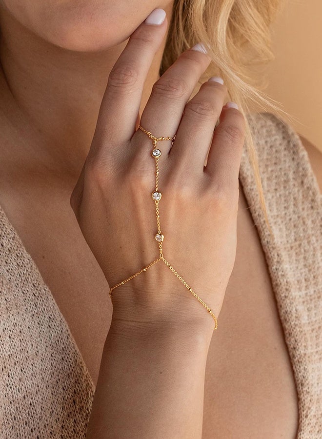 Ring Bracelet Hand Chain Bracelet Finger Ring for Women Boho Wedding Jewelry for Women Trendy Stuff Engagement Gift - Image 2