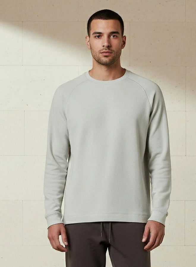 Splash FAV Men Regular Fit Crew Neck Long Sleeve Textured T shirt