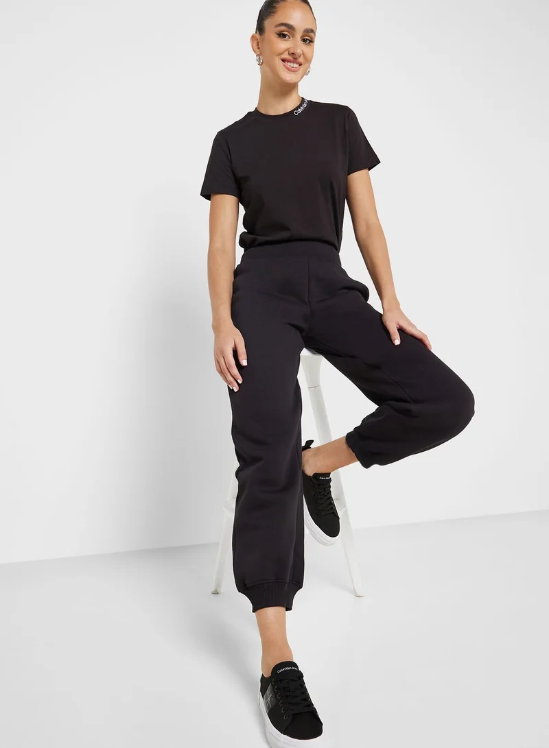 Calvin Klein Jeans Logo Cuffed Bottom Sweatpants