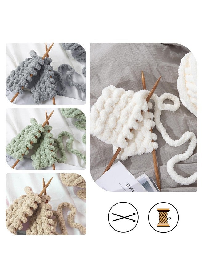 HOMBYS 8 Pack Assorted Chunky Yarn for Crocheting,Super Bulky Large Soft Fluffy Yarn,Plush Fuzzy Yarn,Thick Chenille Yarn for Hand Knitting/Arm Knitting (27yds,8 oz Each Skein) - Image 4