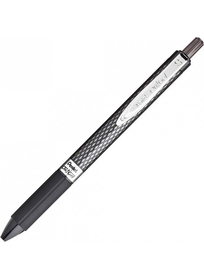 Pentel Oh! Gel Retractable Gel Pen, Medium Line, Black Ink, Box of 12 (K497-A) - Image 1