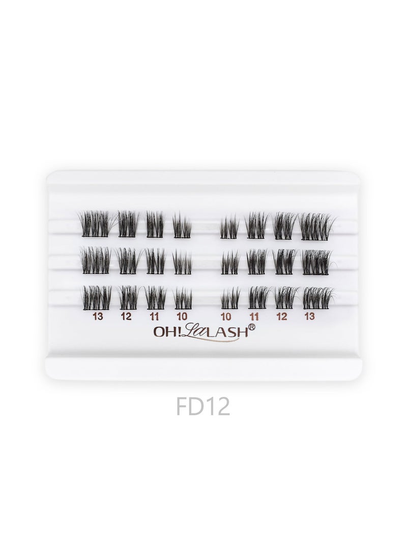 OH! LALASH Beginner-friendly press-on cluster eyelash extensions easy to apply put - Image 5