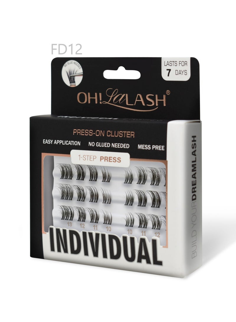 OH! LALASH Beginner-friendly press-on cluster eyelash extensions easy to apply put - Image 3
