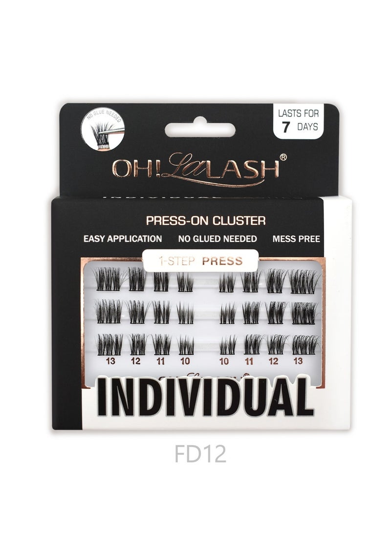 OH! LALASH Beginner-friendly press-on cluster eyelash extensions easy to apply put - Image 1
