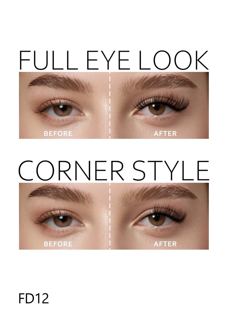 OH! LALASH Beginner-friendly press-on cluster eyelash extensions easy to apply put - Image 2