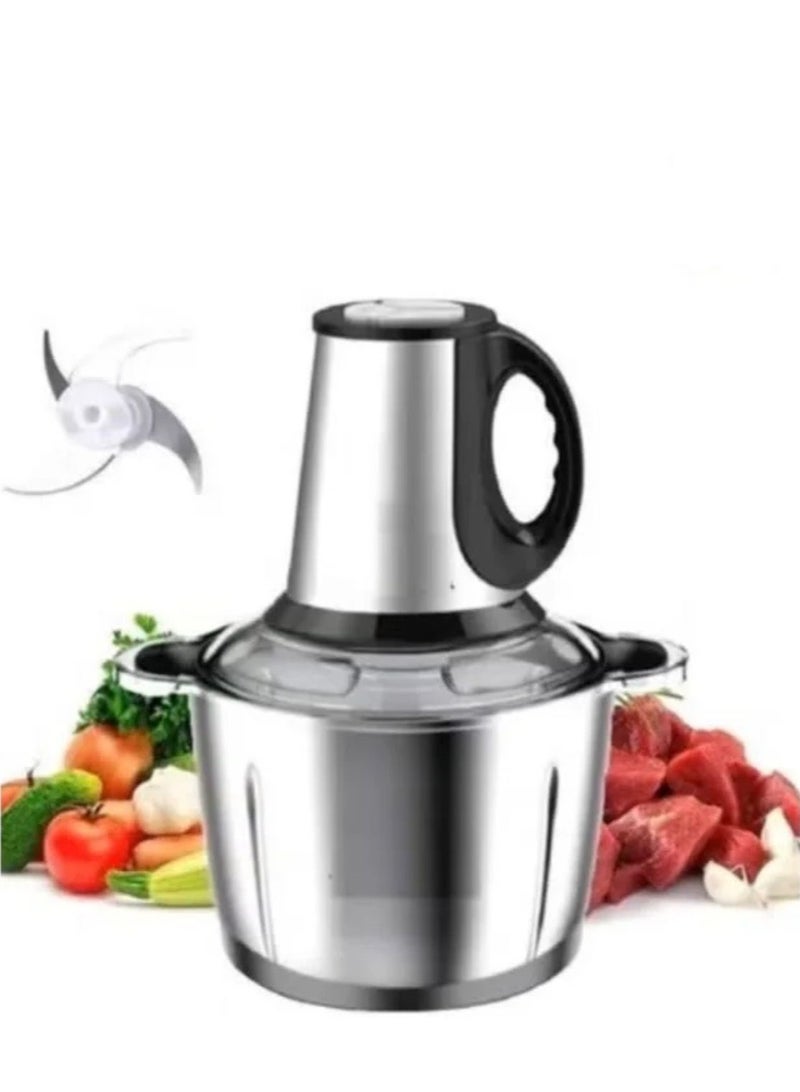 Microplus 3 Speed Stainless Steel 5Litre Meat Grinder/Chopper/Food Processor/Mincer 500W Silver/Black Ps-4806 - Image 1
