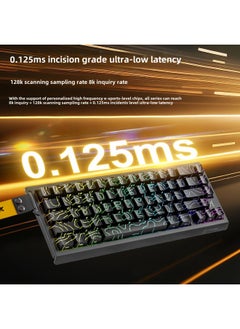 Attack Shark Attack Shark X68HE Magnetic Axis Mechanical Keyboard Contour Side Carved Wired RGB Electric Competition RT Adjustable Key Range Low Delay-Color:Attack Shark X68he Wired Rgb Magnetic Shaft Keyboard White And Other High-line Magnetic Amber Axis  - Image 4