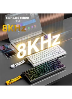 Attack Shark Attack Shark X68HE Magnetic Axis Mechanical Keyboard Contour Side Carved Wired RGB Electric Competition RT Adjustable Key Range Low Delay-Color:Attack Shark X68he Wired Rgb Magnetic Shaft Keyboard White And Other High-line Magnetic Amber Axis  - Image 5