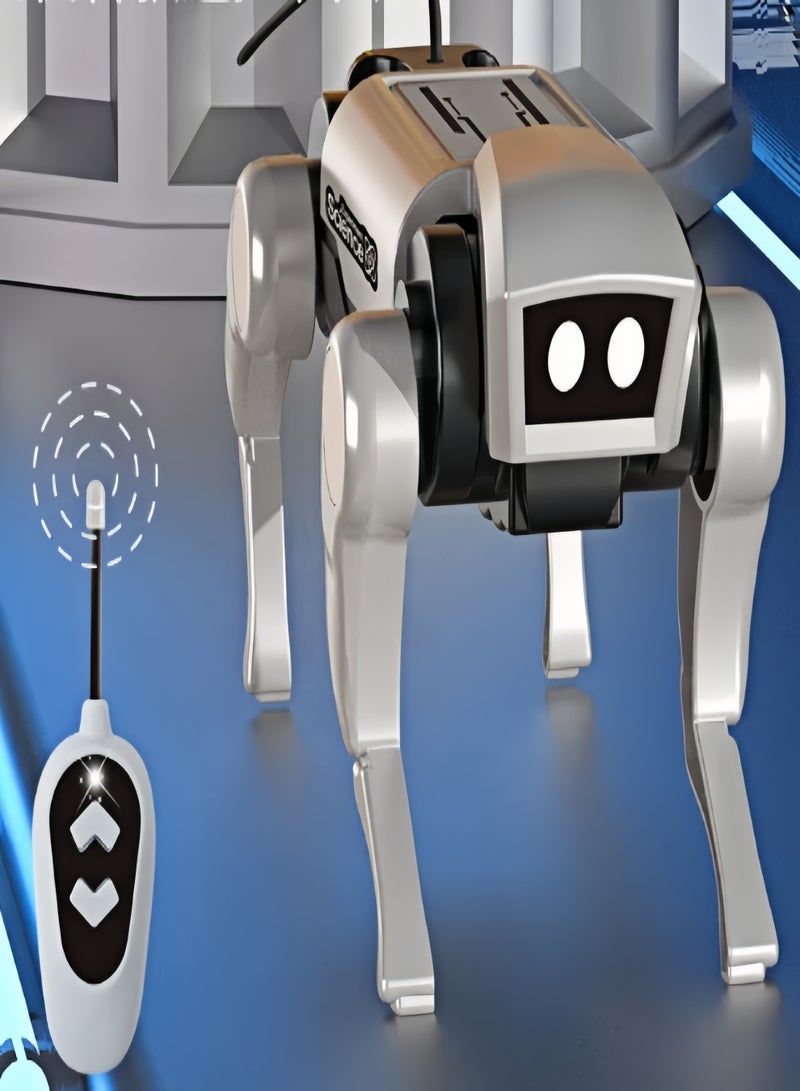 كيفن لعبة الكلب الميكانيكي والقطط للأطفال مع جهاز التحكم عن بعد ومجموعة تجميع DIY تمشي الكلب الميكانيكي - Image 2