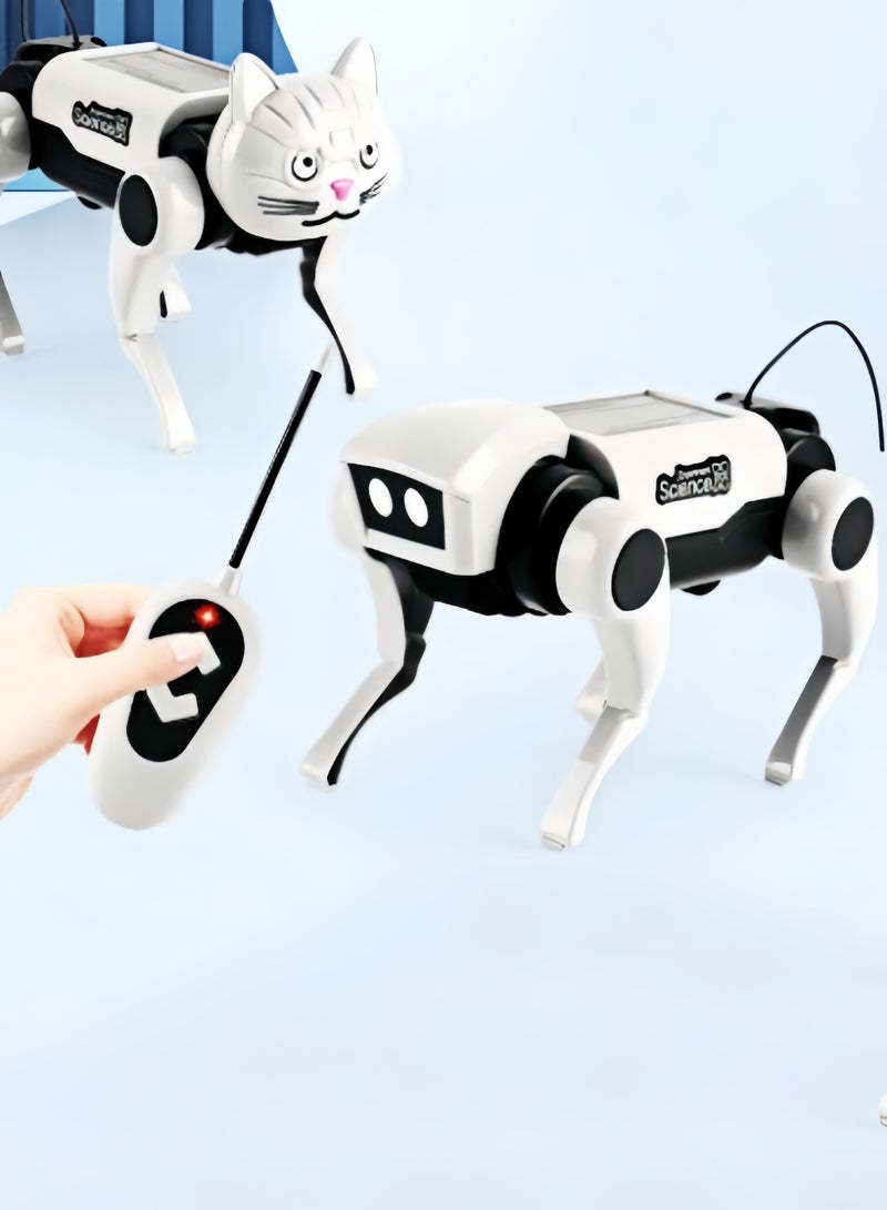 كيفن لعبة الكلب الميكانيكي والقطط للأطفال مع جهاز التحكم عن بعد ومجموعة تجميع DIY تمشي الكلب الميكانيكي - Image 5