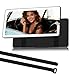 Zensutiao Car Vanity Mirror with Lights 10Inch Big Surface QuickRelease QuickInstall Design Easy for Women to Set Up Suitable for Car Truck and SUV Black - Image 2