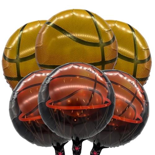 BASHOUT Basketball Foil Mylar Balloons for Sports Party March Madness Decorations - Image 1