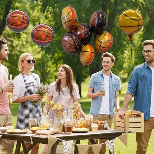 BASHOUT Basketball Foil Mylar Balloons for Sports Party March Madness Decorations - Image 5