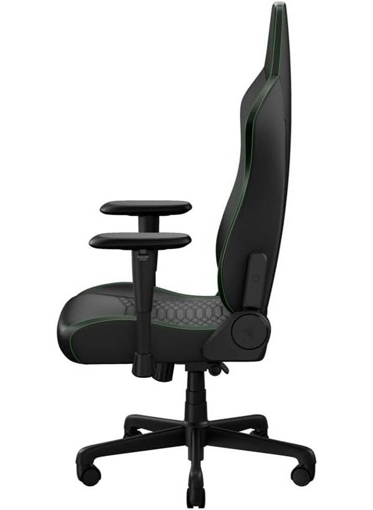 RAZER Iskur V2 X NewGen Gaming Chair, Built-in Lumbar Support, High-Density Foam Cushion, Breathable Fabric Upholstery, 152° Recline, 2D Adjustable Armrests, Steel Frame, Class-4 Gas Lift, Wide Seat Base, Ergonomic Design, Black & Green | RZ38-05310700-R3G1 - Image 4