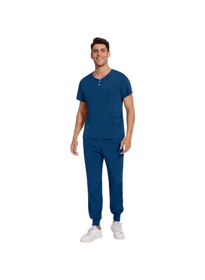 NIBEMINENT Scrubs Nursing Accessories Medical Surgical Gowns Doctor Nurse Special Scrub Men Solid Color Work Wear Spa Unifroms Women Unisex - Image 1